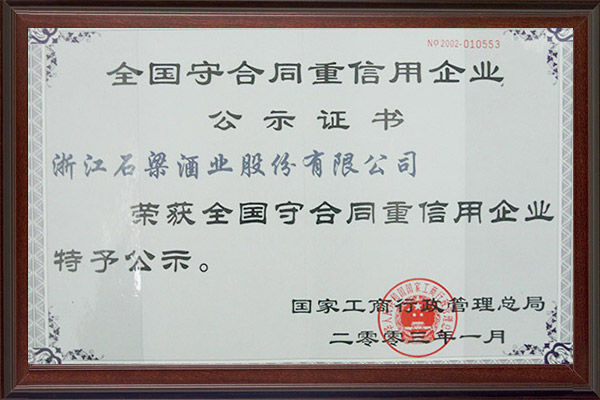 2003全国守合同重信用企业